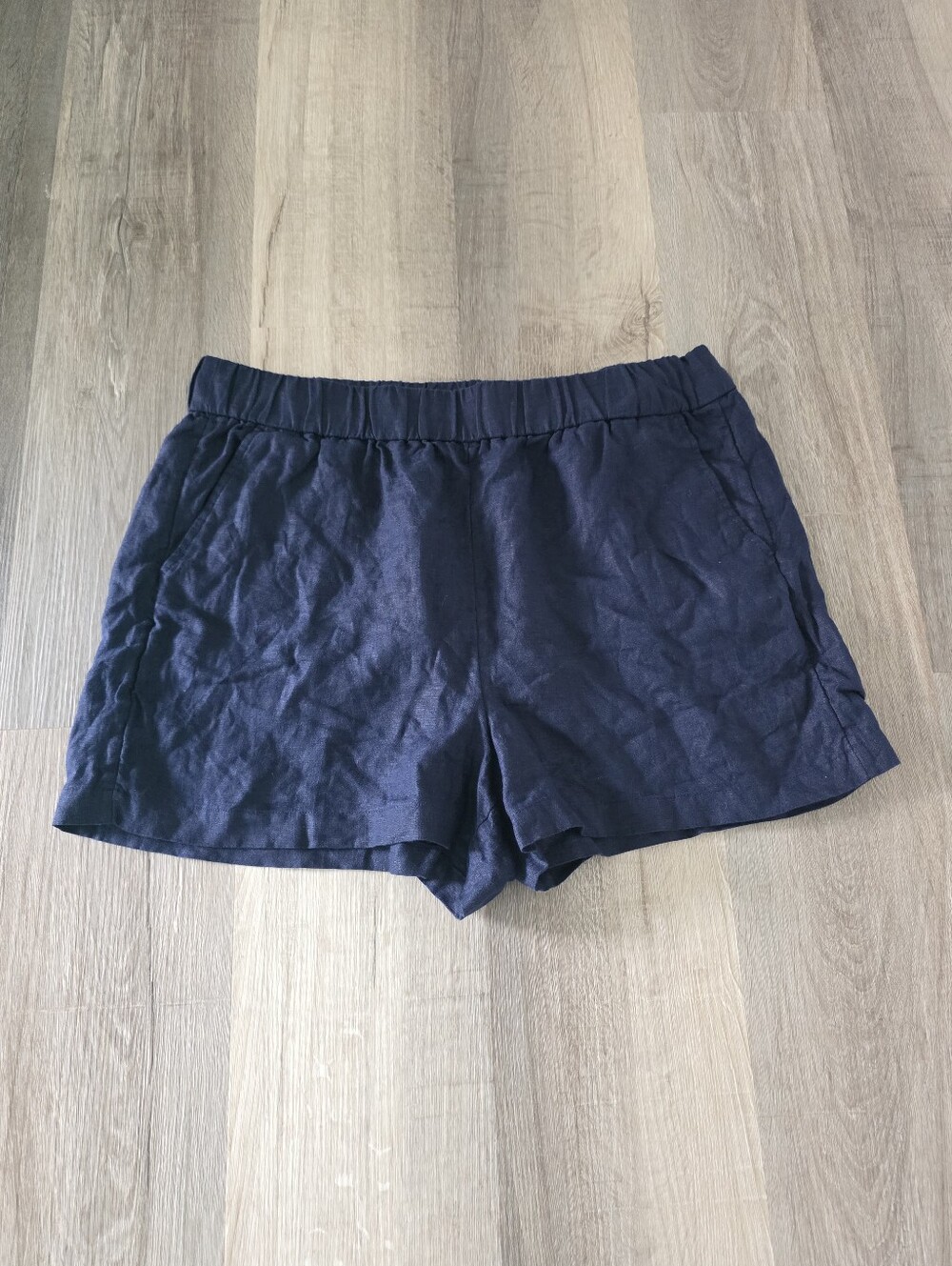 J.Crew Women's Navy Elastic Waist Pull-On Shorts SizeL